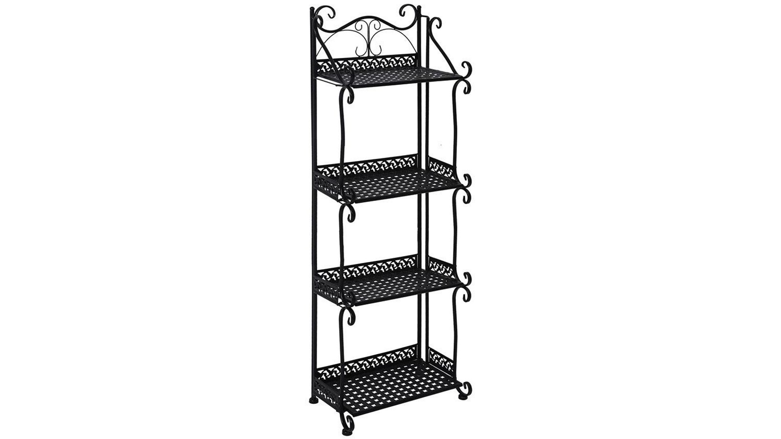 Levede 3 Tiers Outdoor Indoor Metal Flower Pots Plant Stand - Black