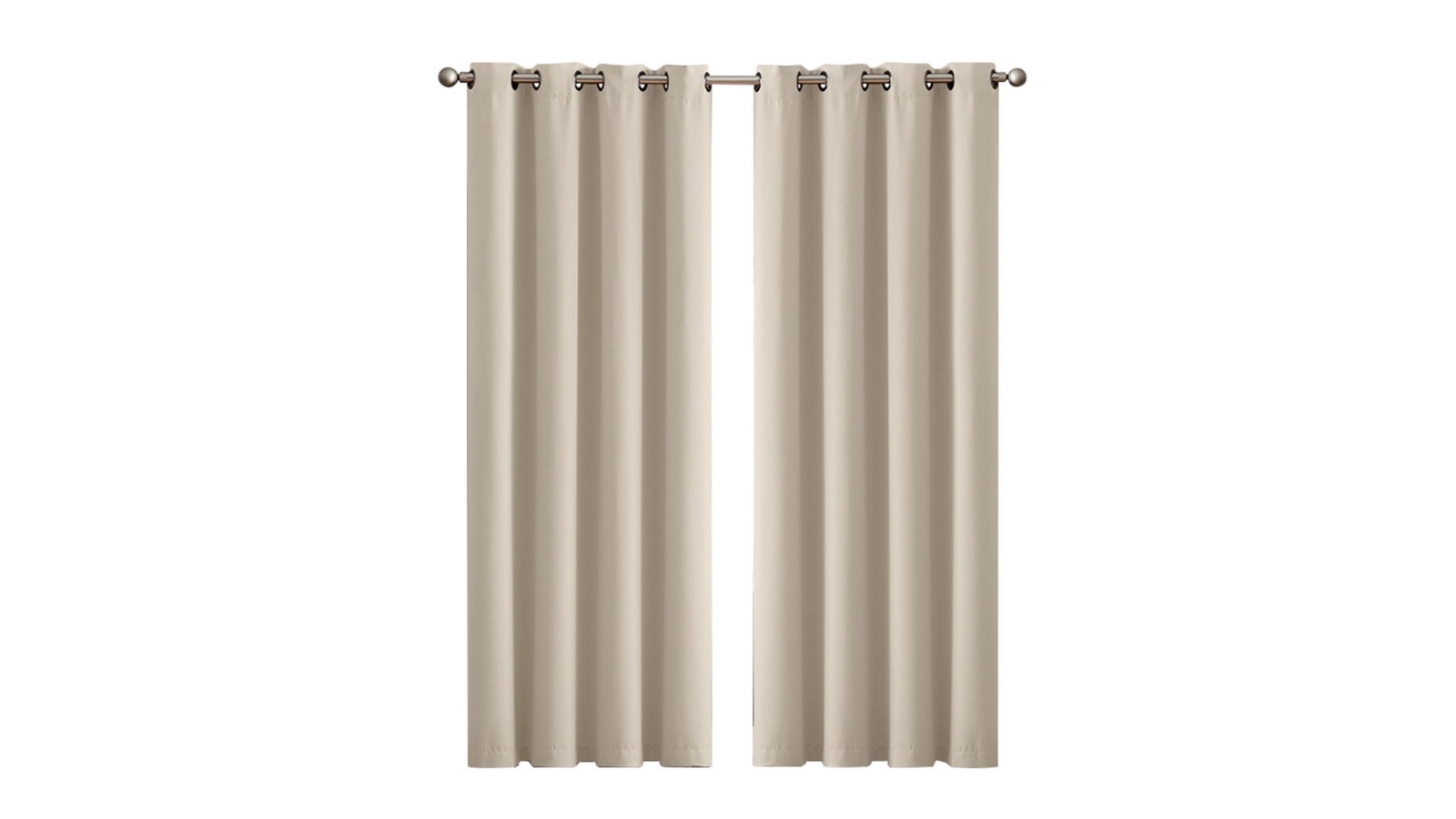 Sello Beige 132x160cm 3 Layers Blockout Curtains Panels - Set of 2