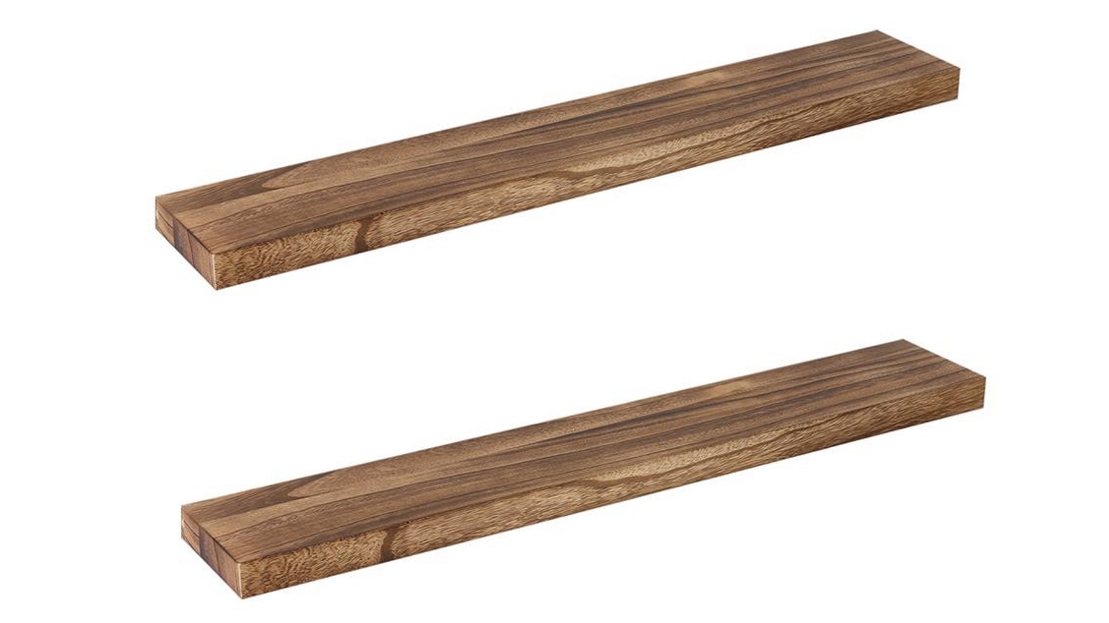 Levede 2 Piece Floating Shelves Wall Mounted Storage Solid Wood Display - Large