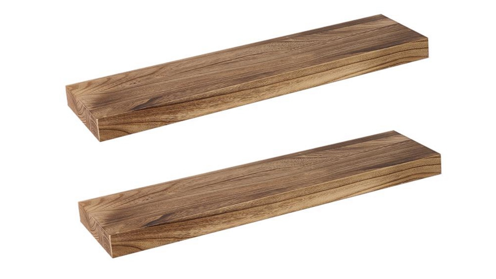 Levede 2 Piece Floating Shelves Wall Mounted Storage Solid Wood Display - Medium