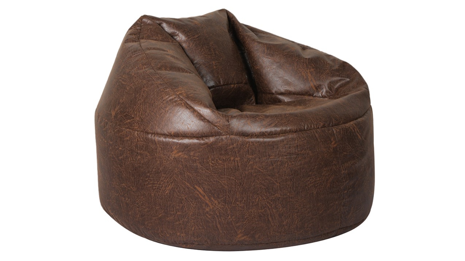 Marlow Large PU Bean Bag Lazy Chair Cover - Brown