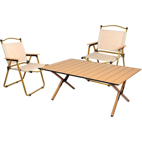 Levede 3 Piece Portable Camping Chair and Table Set - Medium