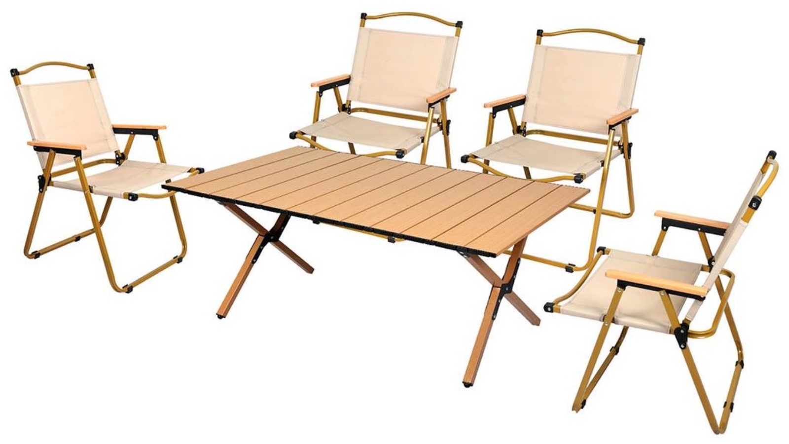 Levede 5 Piece Portable Camping Chair and Table Set