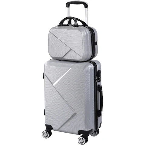 Slimbridge 2 Piece 12inch Hand Carry-on Bag 20inch Travel Luggage Set - Grey
