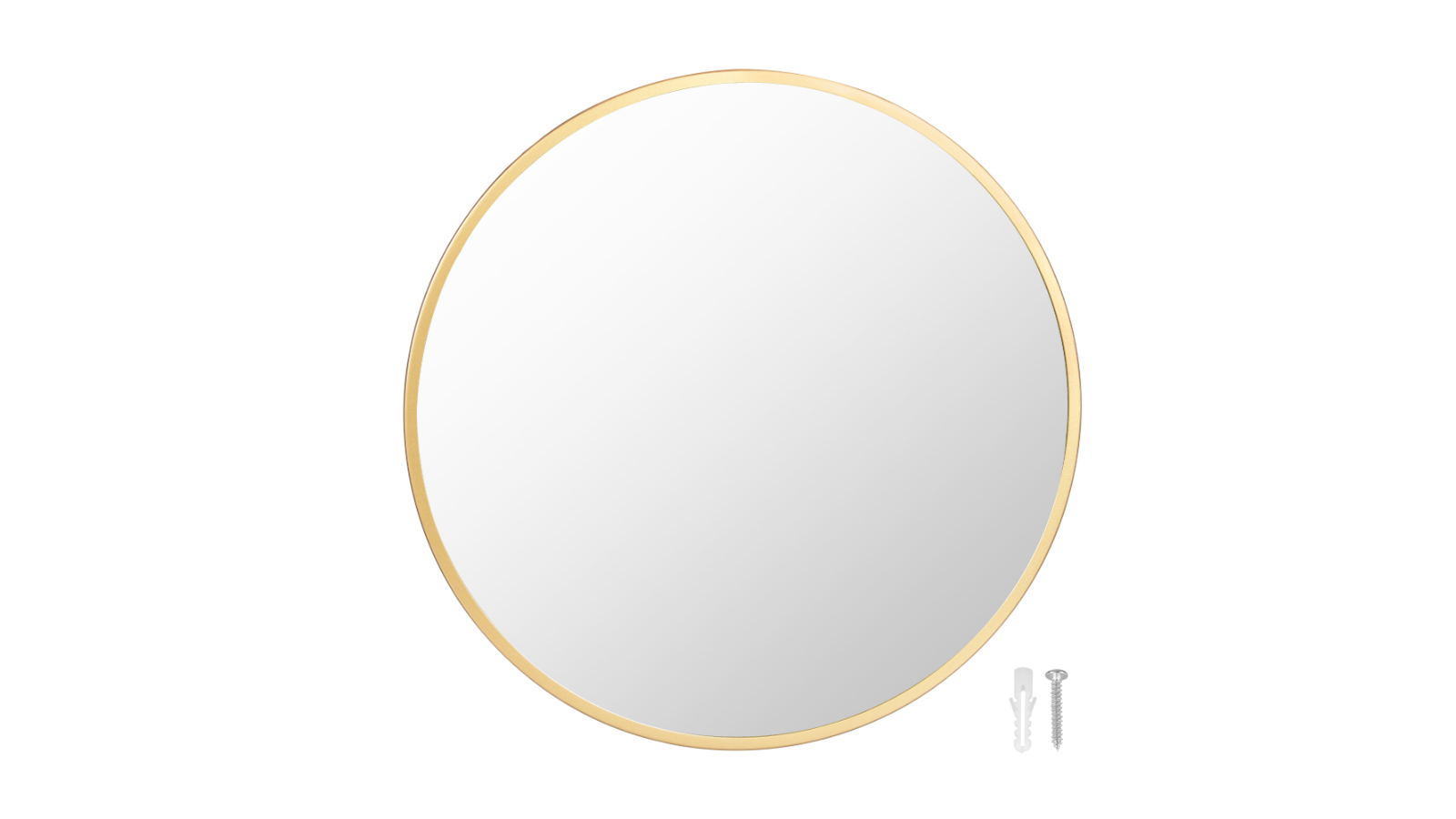 Sello Golden Yezi Round Metal Framed Wall Mirror - 70cm