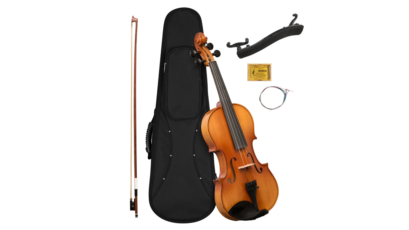 Cascha Violin Set 3/4 with Case Black and Bow R