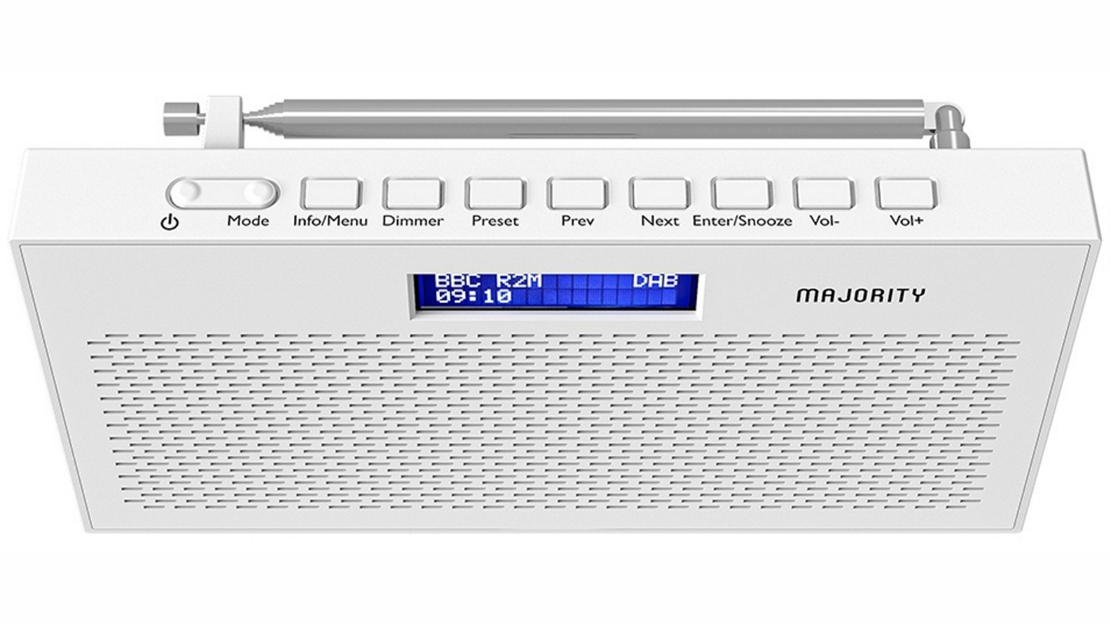 Majority Histon Compact DAB/DAB+ & FM Radio White Harvey Norman