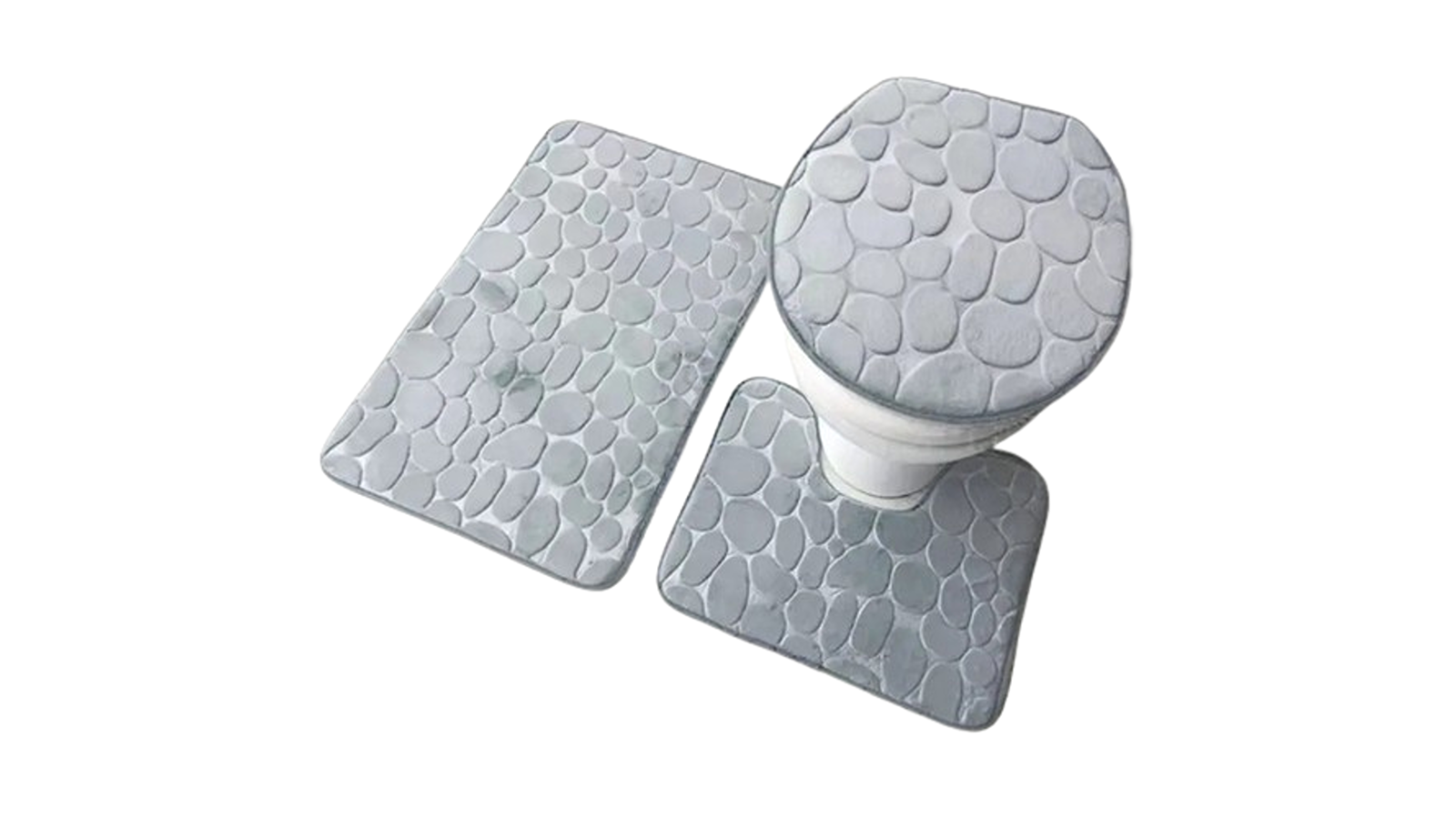TM 3 Piece Soft Ultra Bliss Bathroom Rug