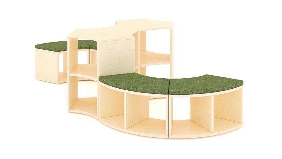 Jooyes Puzzle Modular Seating and Storage S Shape