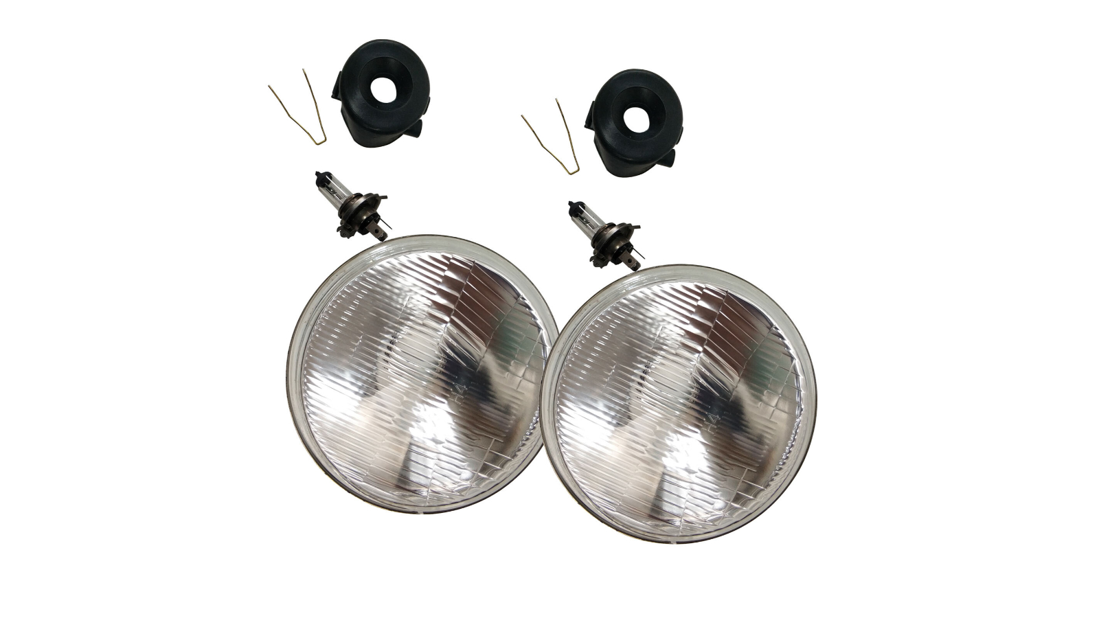 Machter Autoparts 7inch Round Semi Sealed Headlight Kit with Super Bright H4 60W Bulbs - 17.8cm