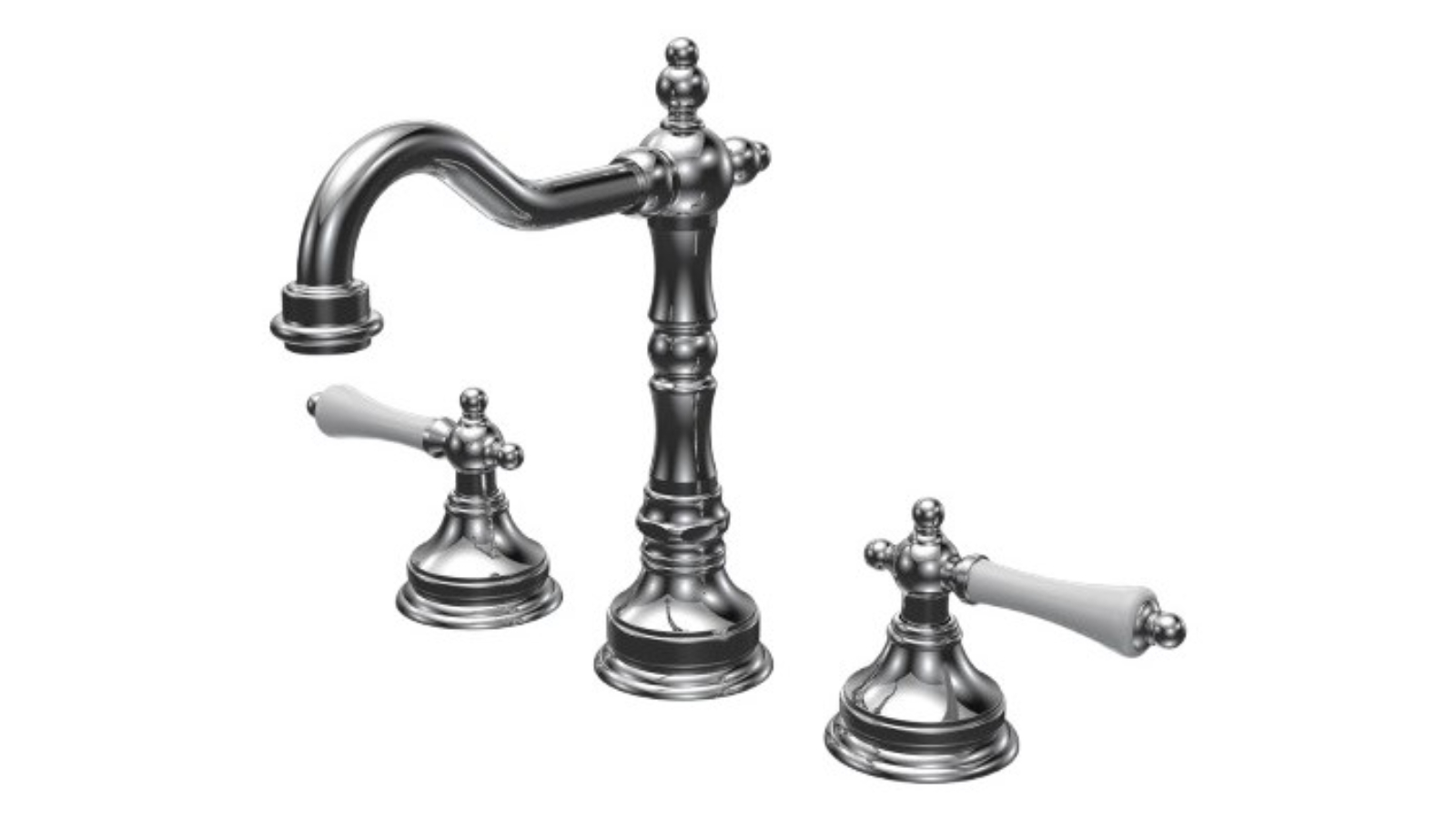 Parisi Hermitage Basin Set with Swivel Spout and Lever Handle - Chrome 