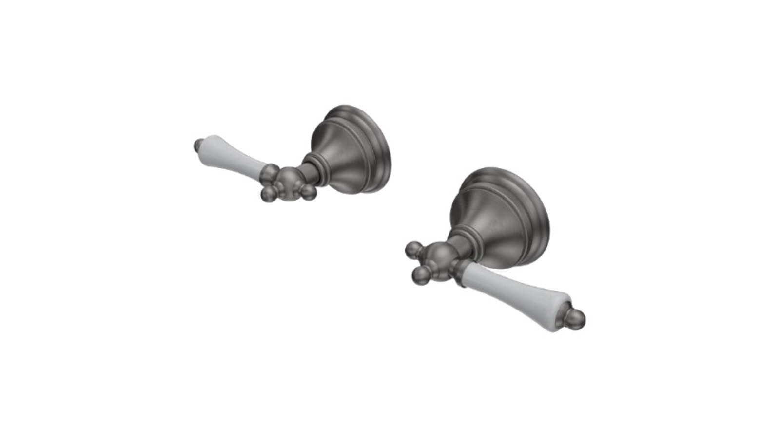 Parisi Hermitage Wall Top Assemblies Pair - Pewter