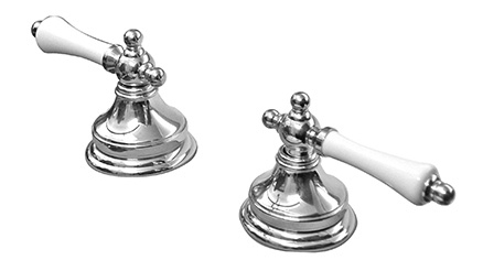 Parisi Hermitage Wall Top Assemblies Lever Handles - Chrome