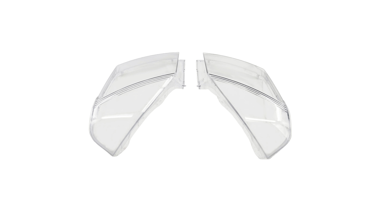 Machter Autoparts Pair Clear Headlight Lens Cover Kit - Fits Nissan Navara D40 Ute 2005-2014