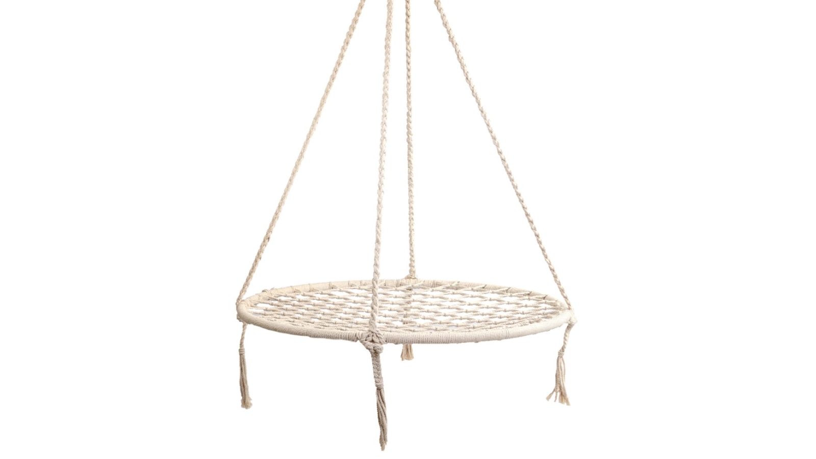 Gardeon Kids Swing Hammock Chair 100cm - Cream
