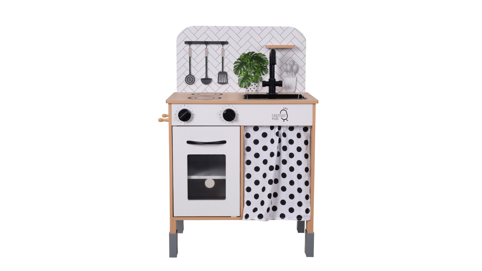 Teamson Kids Little Chef Philly Interactive Kitchen Playset - White/Natural