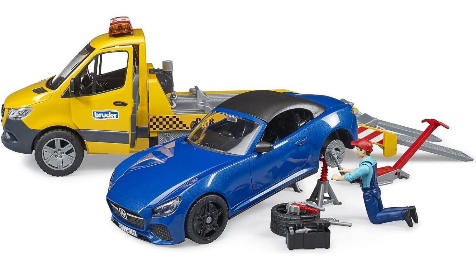 Bruder Sprinter Car Transporter with 1:16 Scale Bruder Roadster