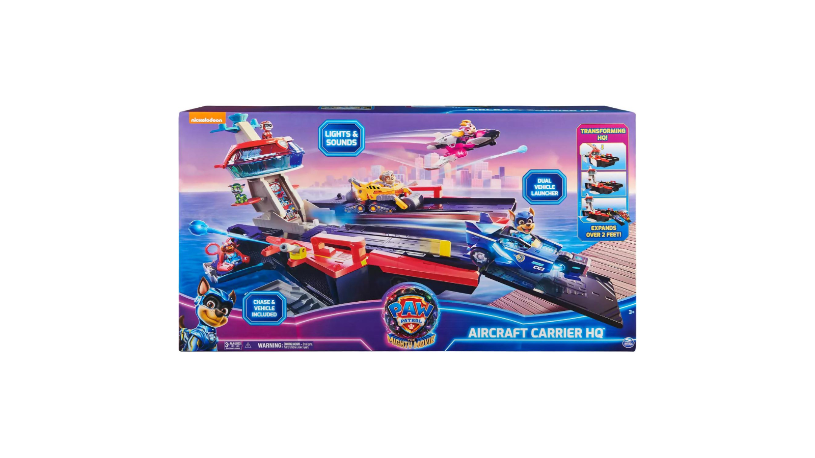 PAW Patrol: Mighty Movie, Transforming Aircraft Carrier HQ, Chase
