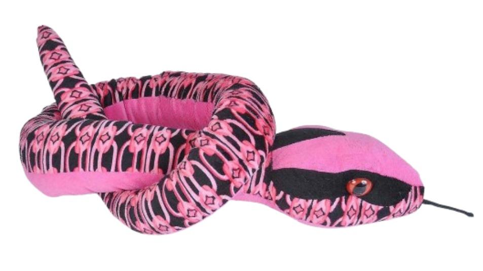 Wild Republic Links Pink Snake Plush Toy - 54inch
