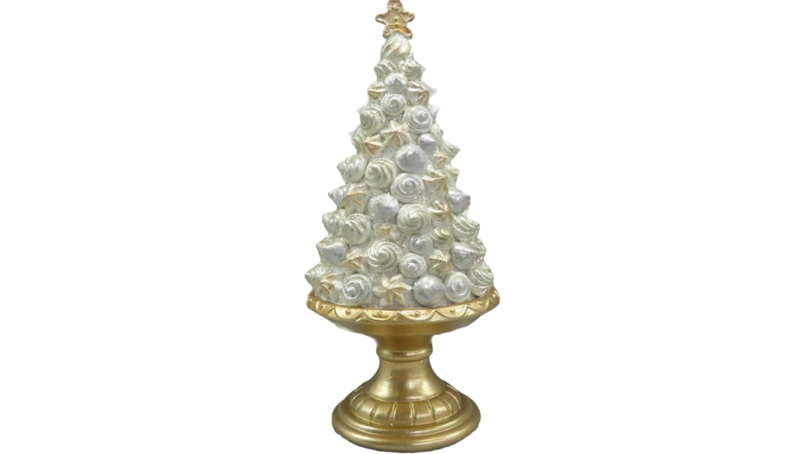 Cotton Candy Gold Christmas Tree Ornament