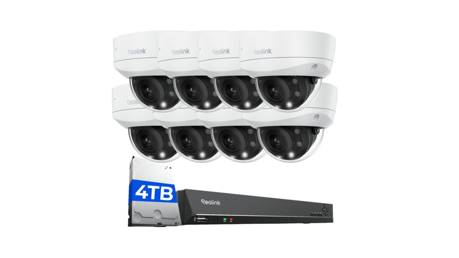 Reolink 4K 8MP IK10 Surveillance System with 16CH NVR 4TB HDD