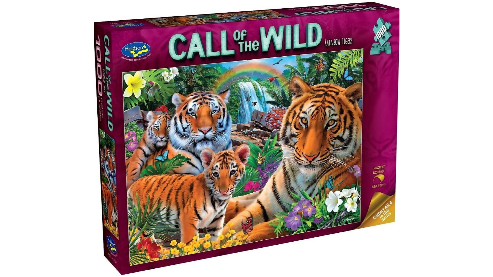 Holdson 1000 Piece Call of the Wild Rainbow Tiger Jigsaw Puzzle