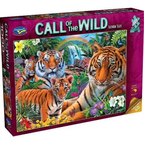 Holdson 1000 Piece Call of the Wild Rainbow Tiger Jigsaw Puzzle