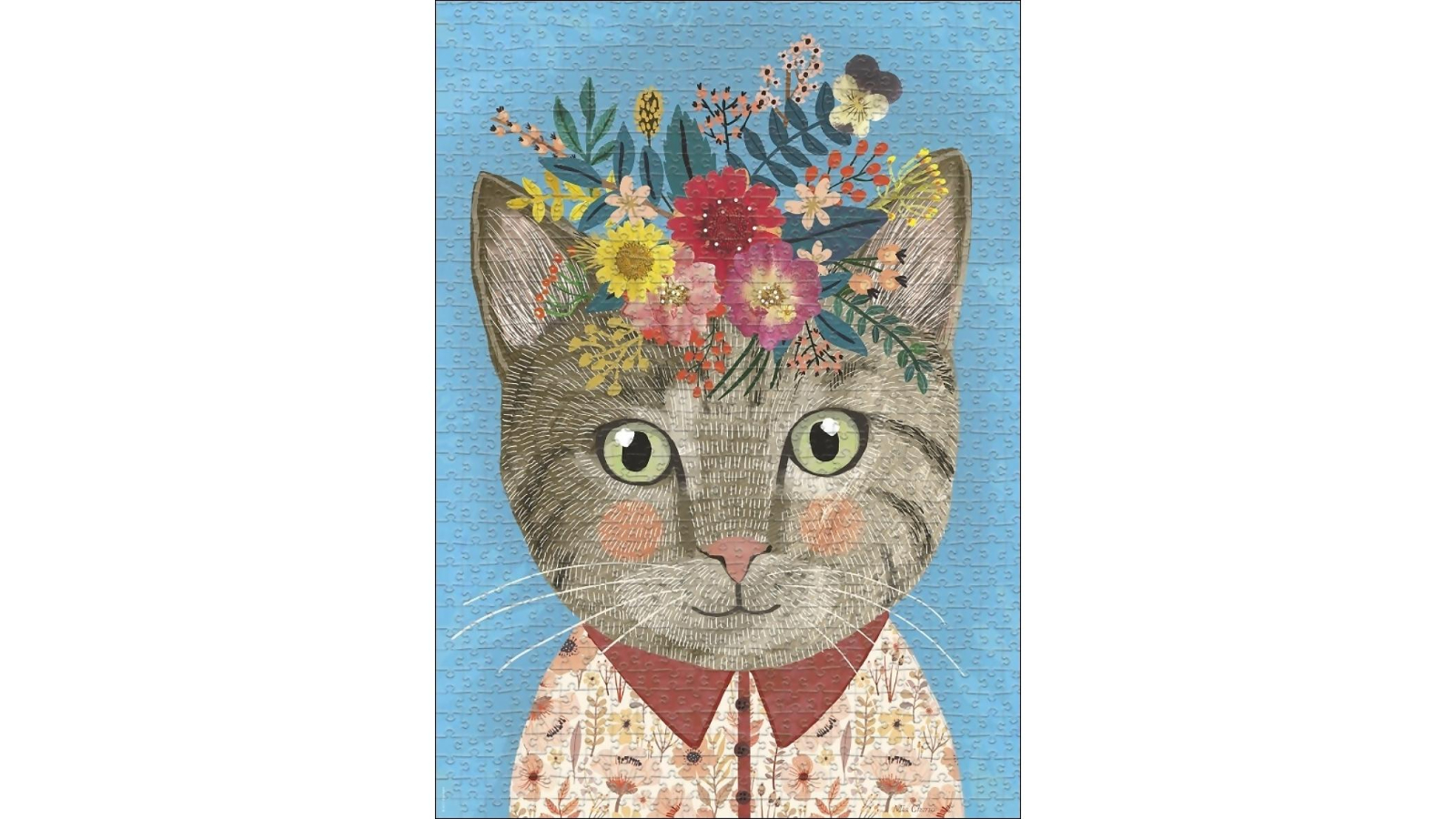 Heye 1000 Piece Floral Friends Pretty Feline Jigsaw Puzzle