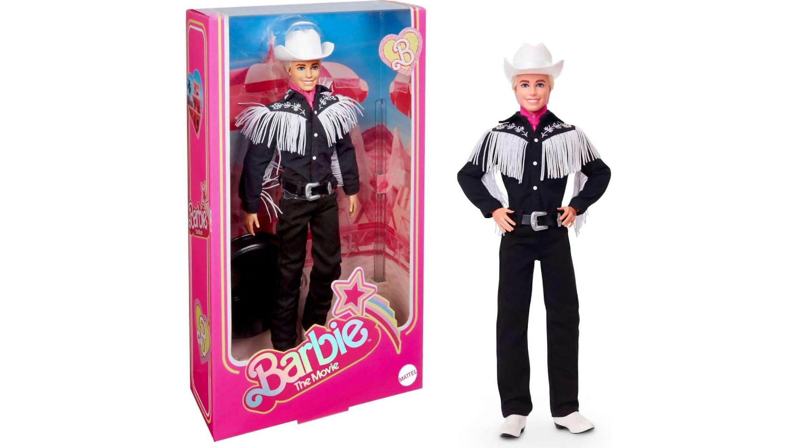 Barbie Black and White Western Outfit The Movie Collectible Ken Doll - Mattel