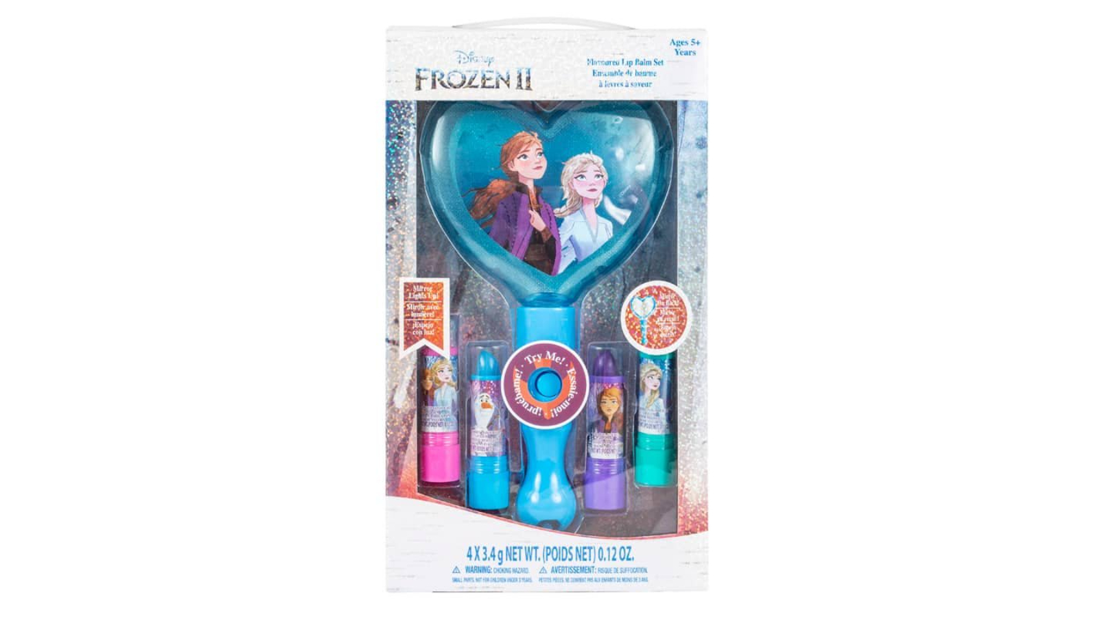 Disney 4 Piece Frozen 2 Lip Balm Set with Mirror