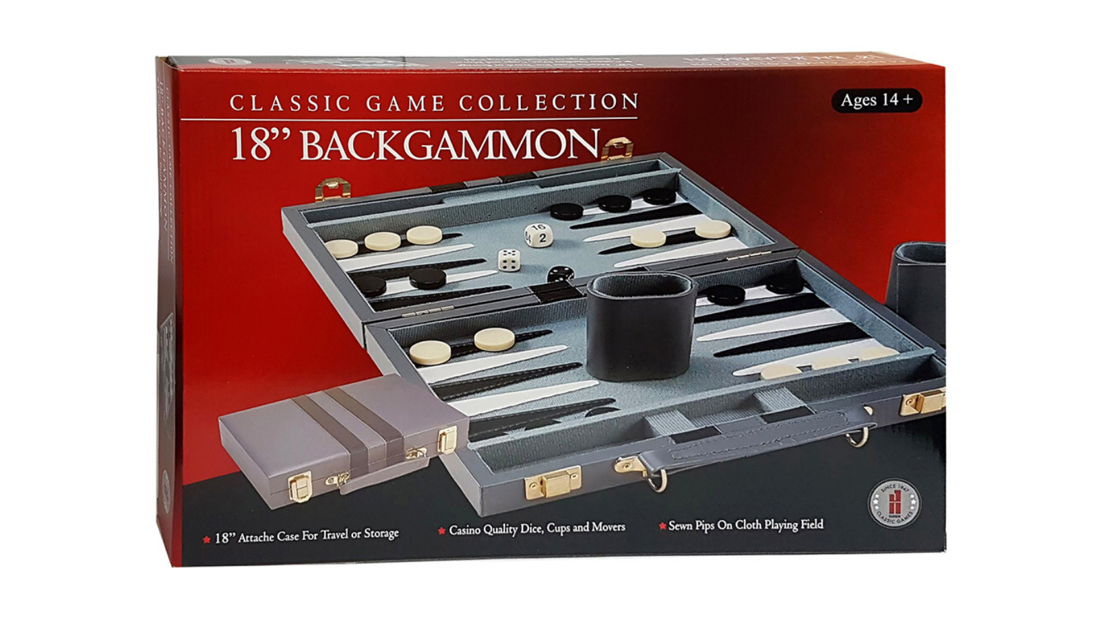 Backgammon 18' Vinyl Stitched Attache case
