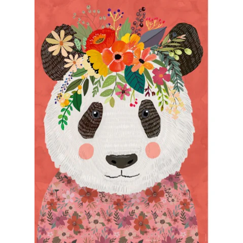 Heye 1000 Piece Floral Friend Cuddly Panda Jigsaw Puzzle