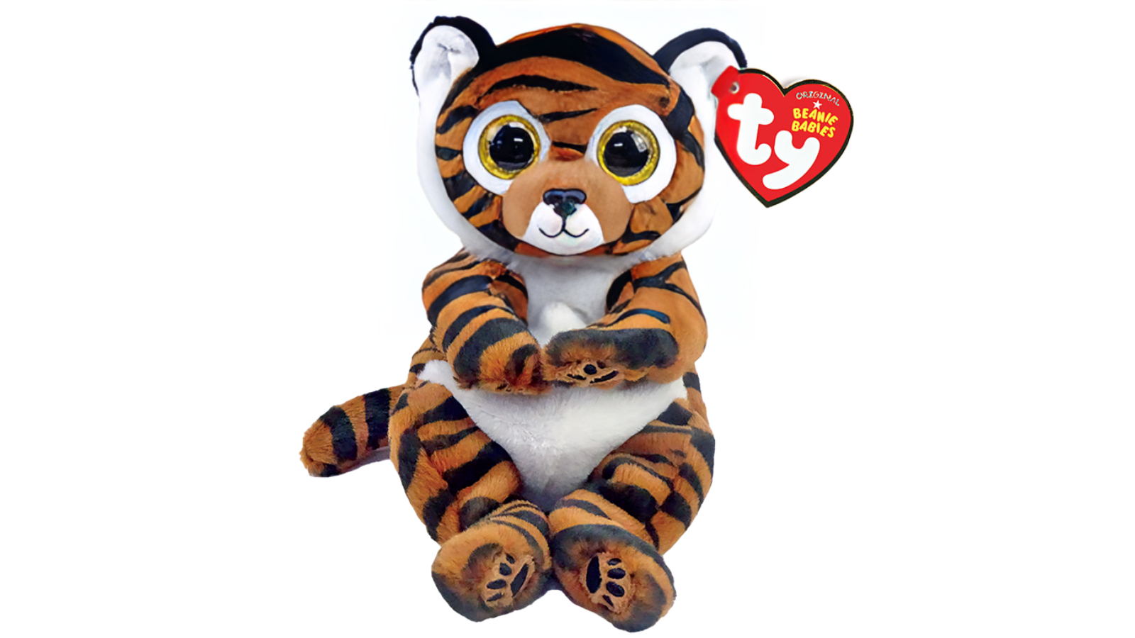 Beanie Boos Small Clawdia Black Striped Brown Tiger - 20cm