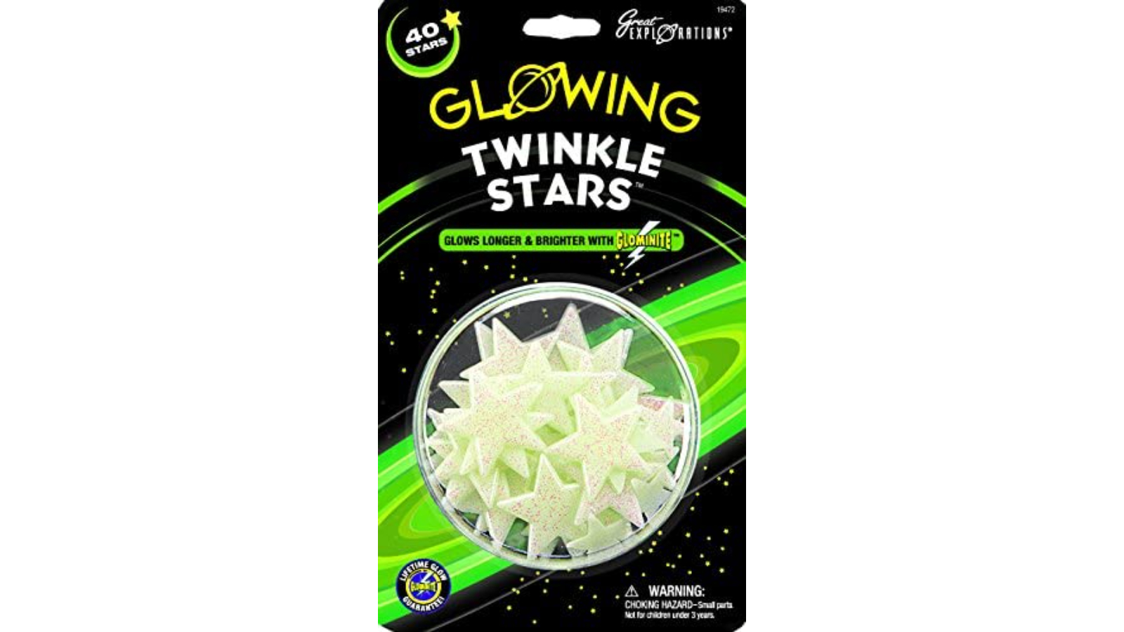 Glow in the Dark Pack of 40 University Games Twinkle Star