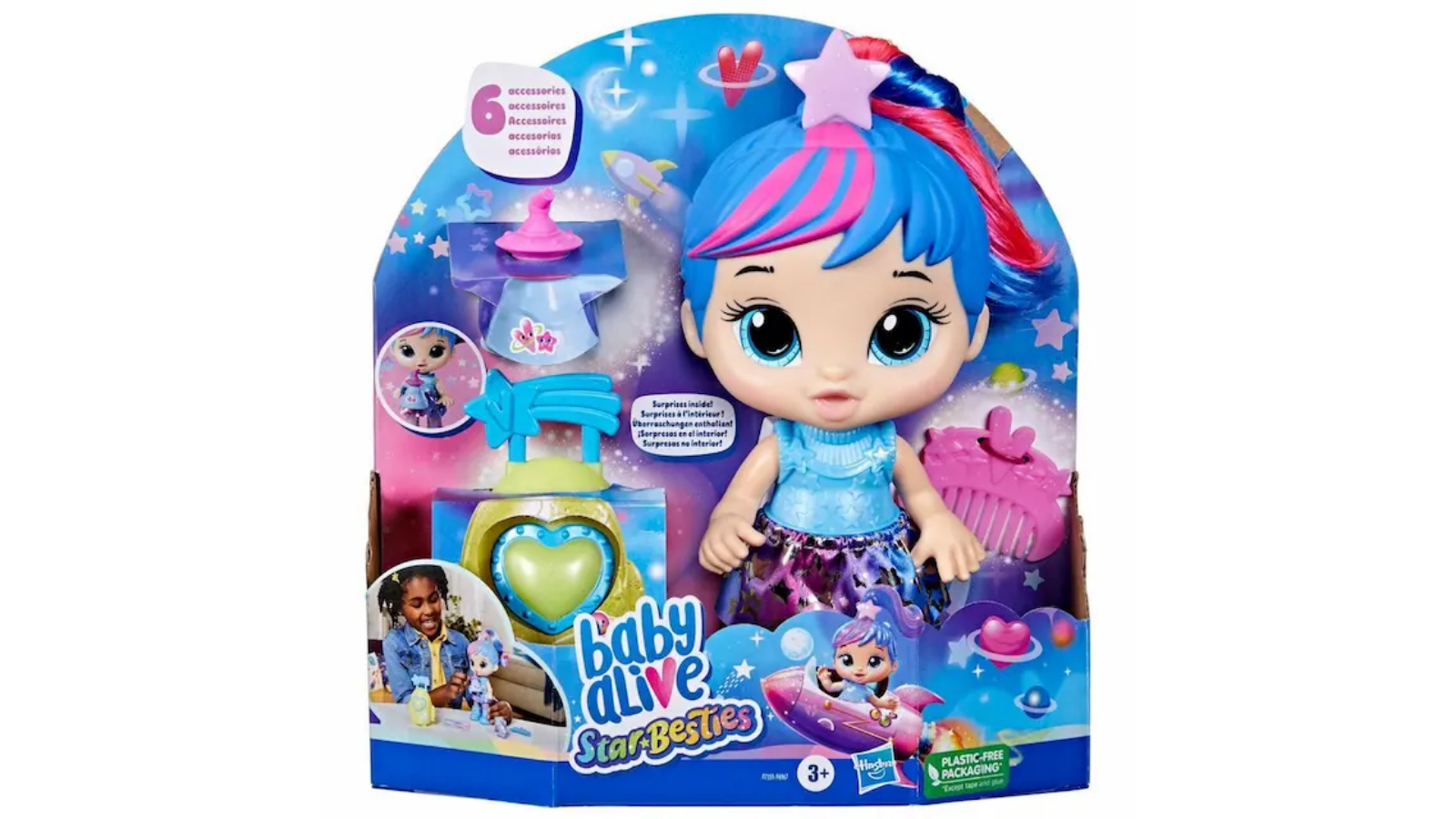 Baby Alive Star Besties Stellar Skylar Space Themed Doll with Accessories