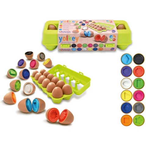 Play and Learn Yolkey Mix and Match Egg - Multi-Coloured