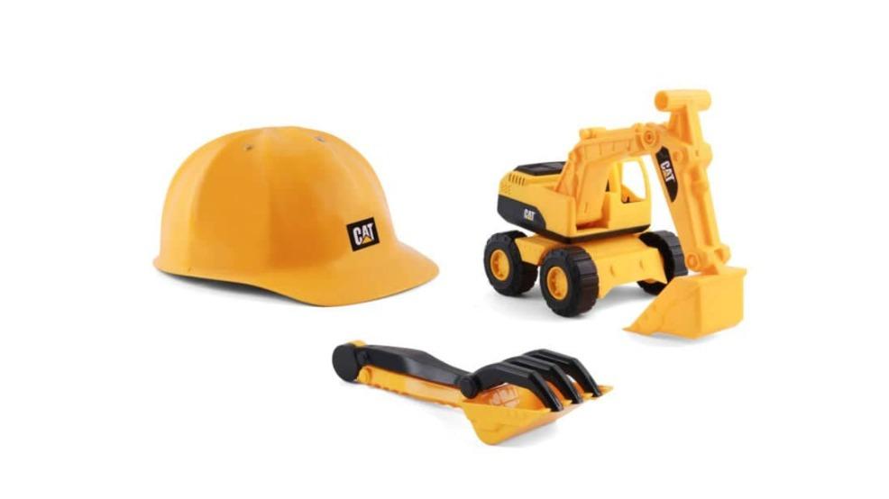 CAT 10inch Excavator Construction Fleet Sand Playset