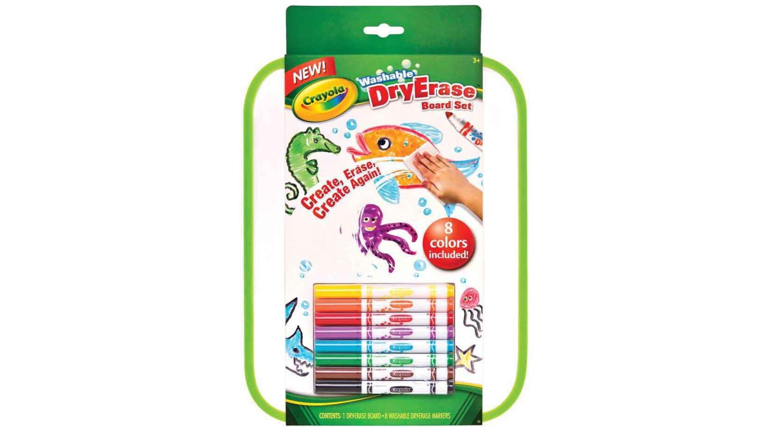 Crayola 8 Washable Marker and Dry Erase Board Set