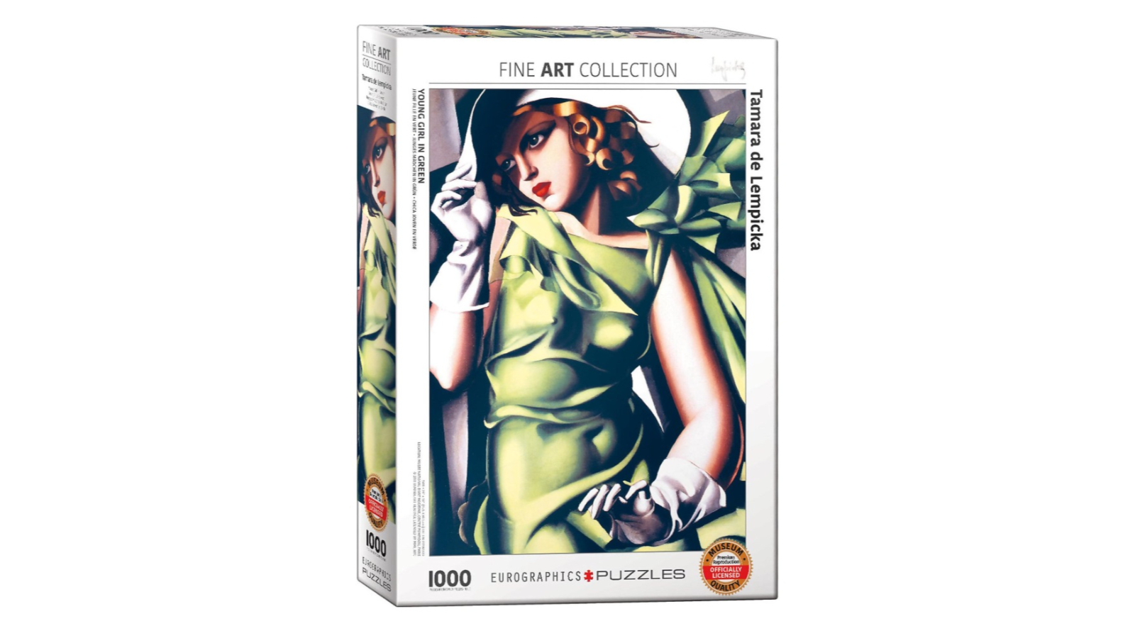 EuroGraphics 1000 Piece Young Girl in Green by De Lempicka Jigsaw Puzzle 