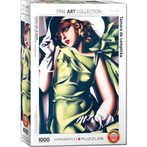 EuroGraphics 1000 Piece Young Girl in Green by De Lempicka Jigsaw Puzzle