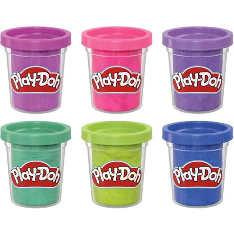 Play-doh Pack of 6 Hasbro Sparkle Collection