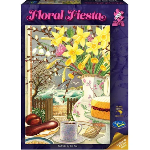 Holdson 1000 Piece Floral Fiesta Daffodils by the Sea Jigsaw Puzzle