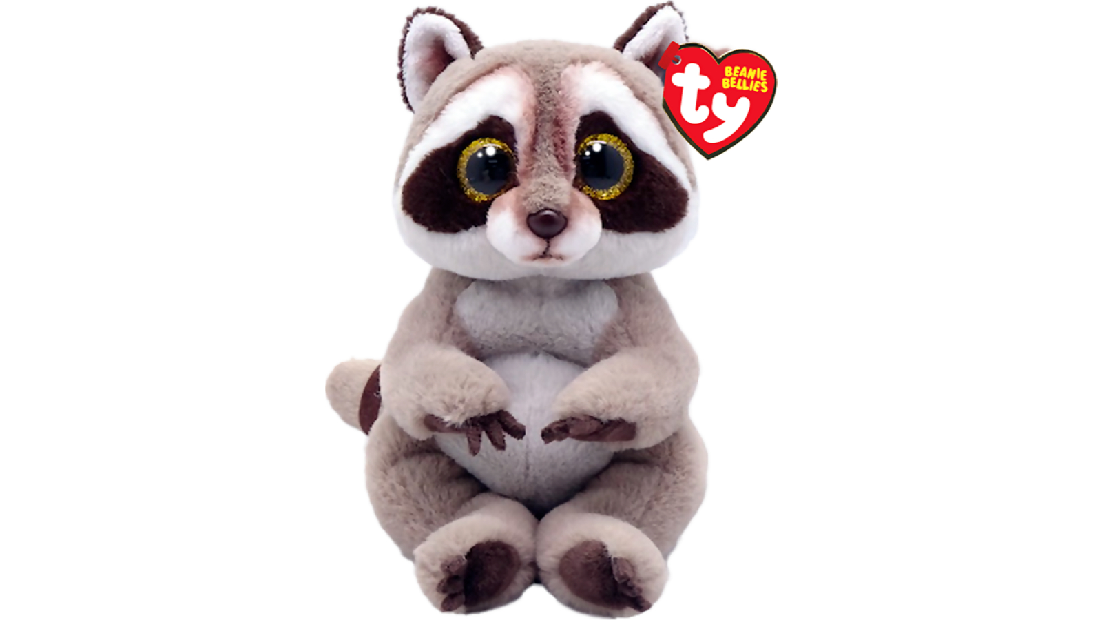 TY Beanie Bellies Small Petey Grey Raccoon