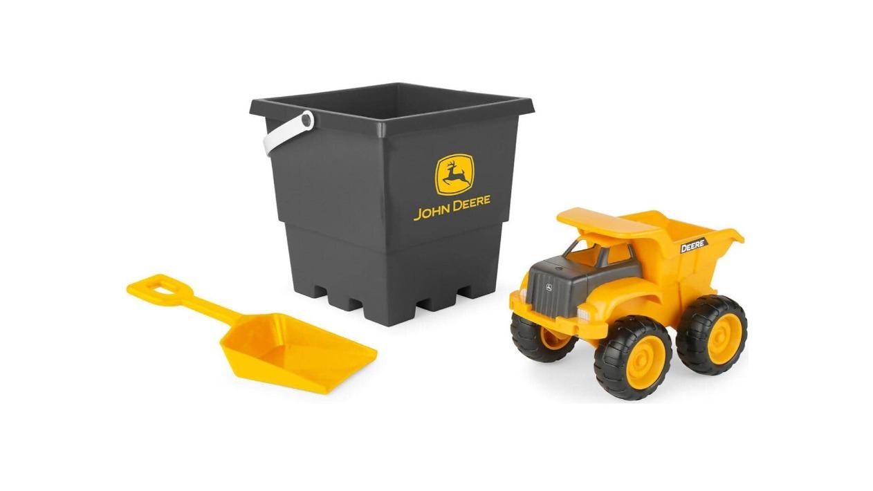 John Deere Sandbox Toy Set with Dump Truck Bucket and Shovel