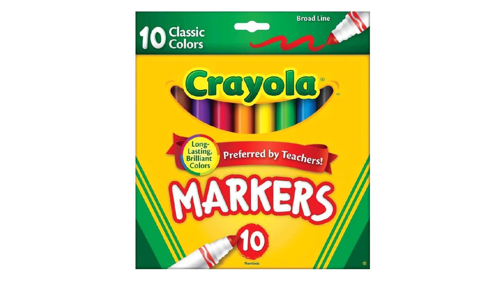 Crayola Pack of 10 Classic Broad Line Marker