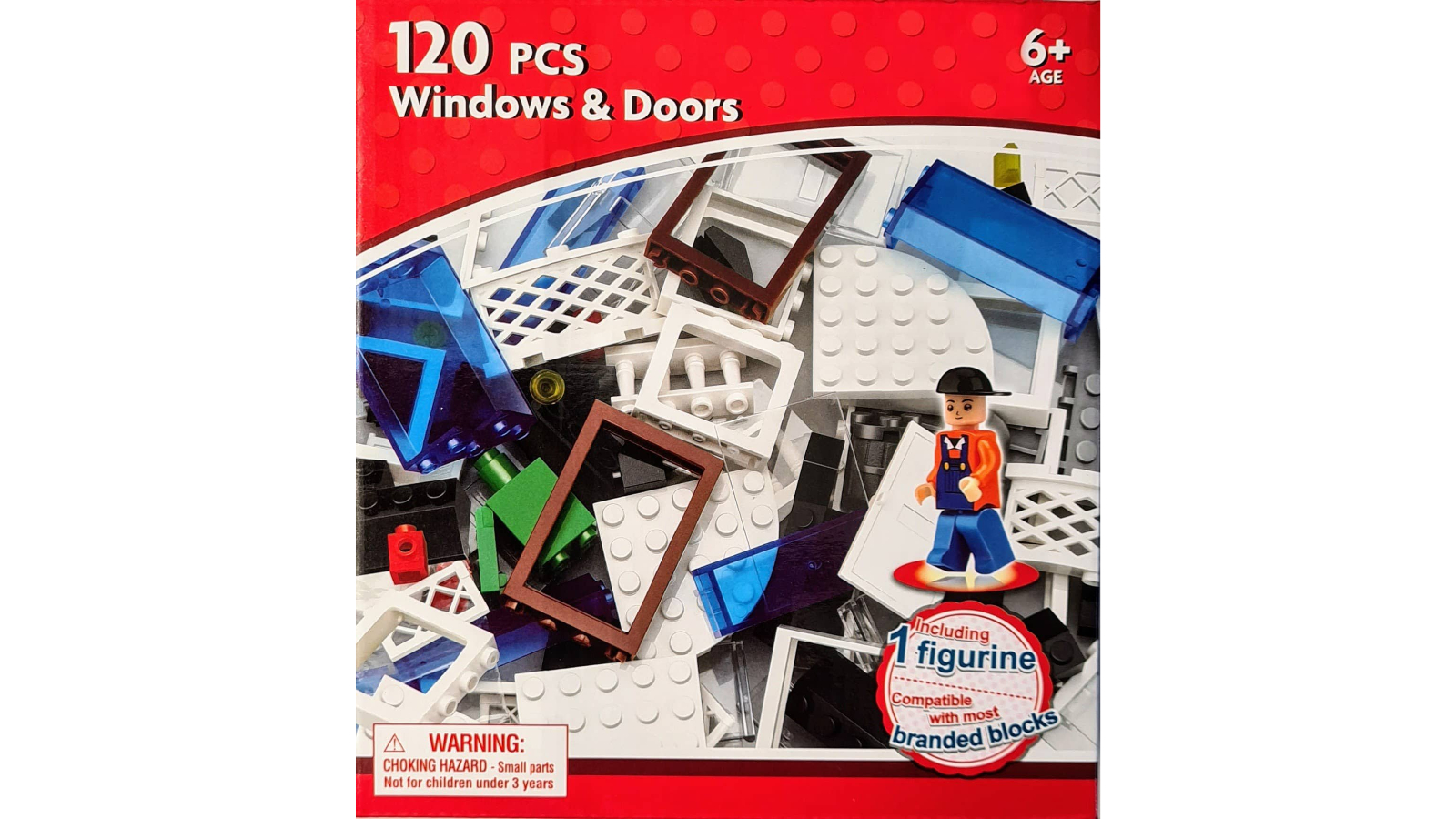 120 Piece Building Blocks Window and Door