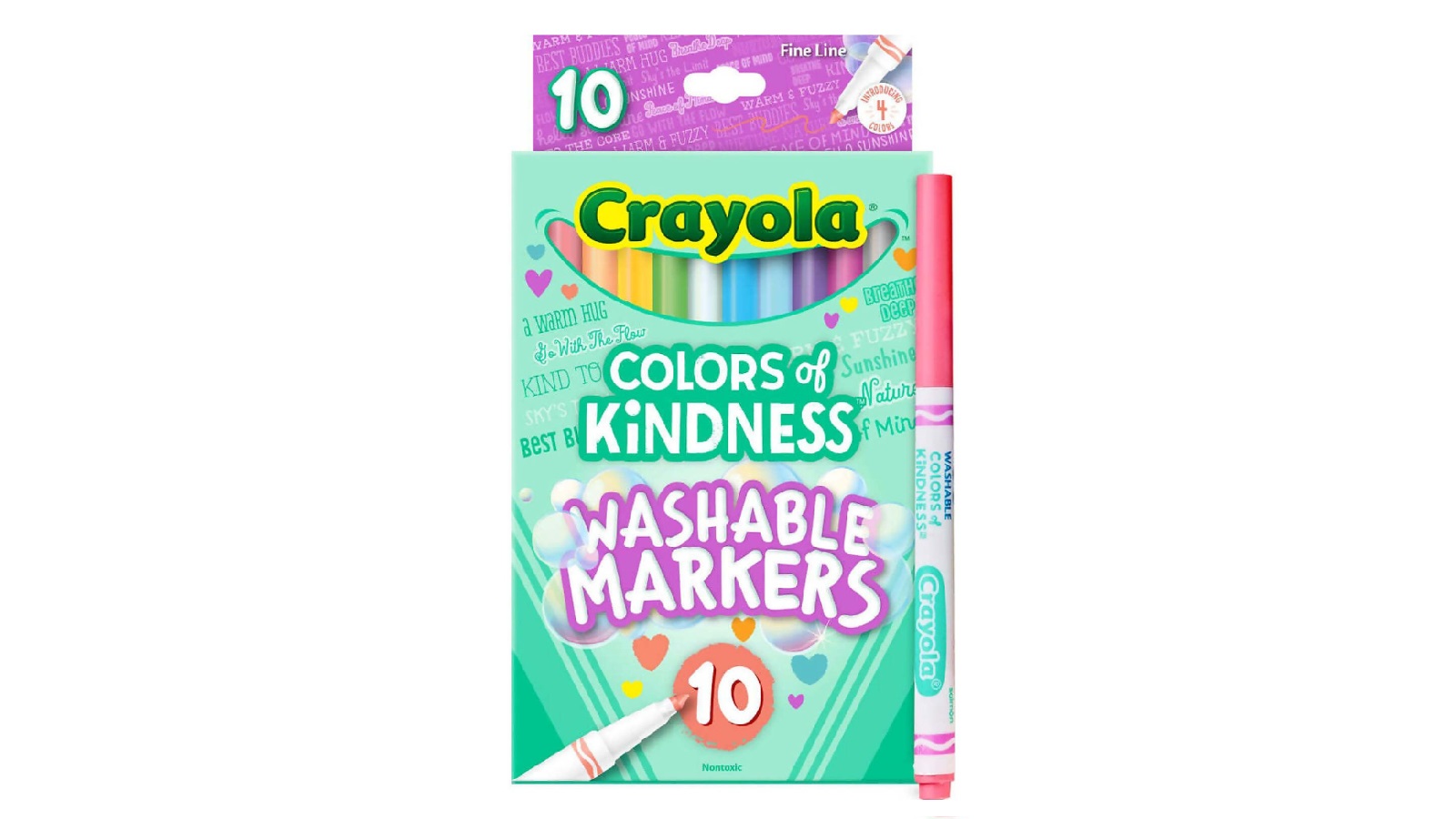 Crayola Pack of 10 Colour of Kindness Fineline Washable Marker
