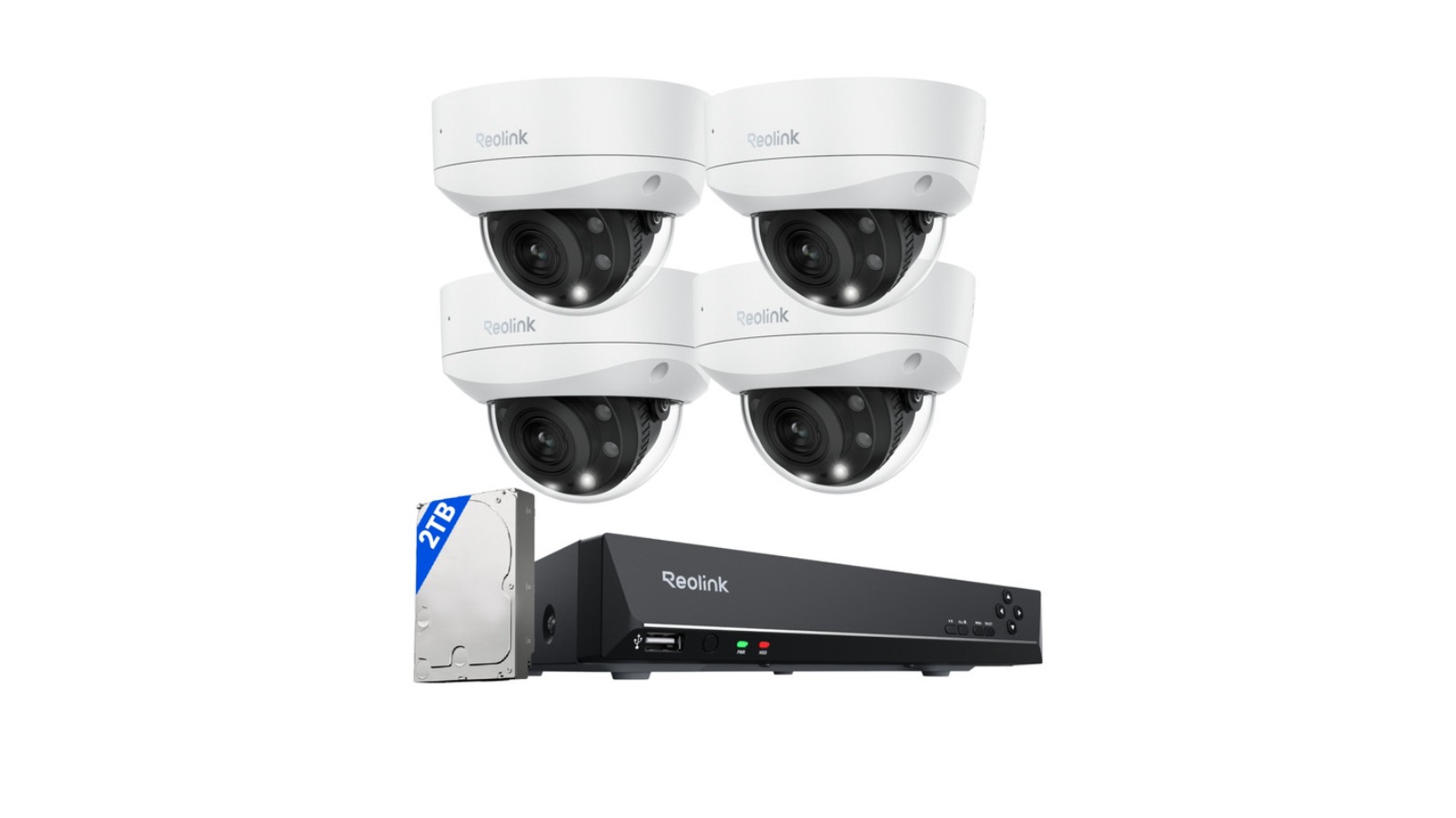 Reolink 4K IK10 PoE Security Camera System with 8CH NVR 2TB HDD