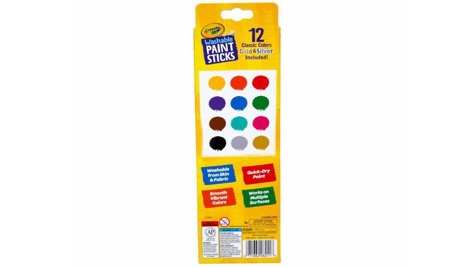 Crayola 12 Quick Dry Washable Paint Sticks Harvey Norman