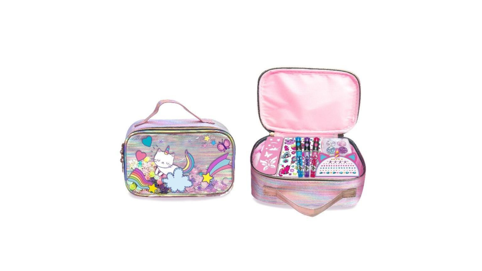 Cotton Candy Bling Tattoo and Makeup Case